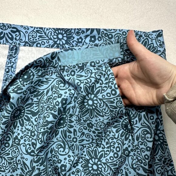 Rip Skirt Hawaii Womens Adjustable Waist Skirt Size XXL Blue Floral Beach Resort - Picture 4 of 10